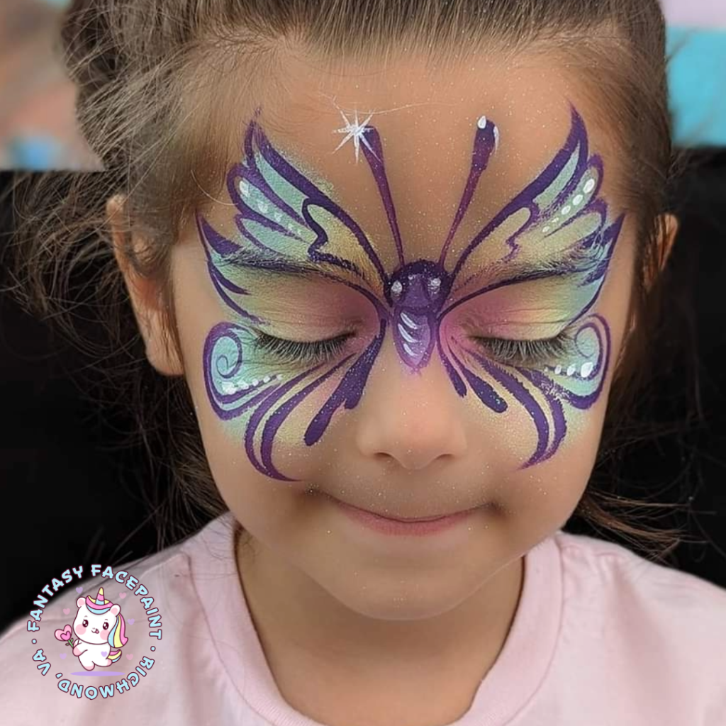 summer butterfly face painting