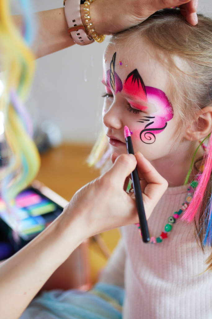 children's unicorn party face painting